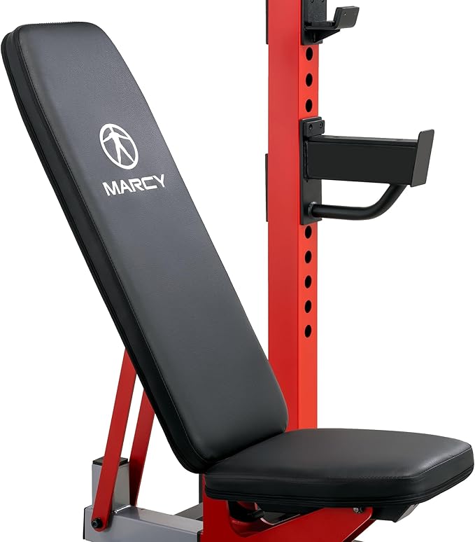 Marcy Standard & Olympic Adjustable Weight Benches and Accessories - Build You Own Home Gym with Optional Attachments Available: Lat Tower, Leg Developer, and Arm Curl for Full Body Exercise and Strength Training