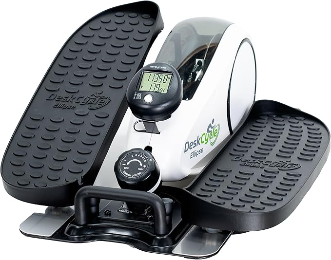 DeskCycle Ellipse Leg Exerciser - Under Desk Elliptical Machine and Foot Pedal Exerciser - Leg Exerciser While Sitting - Compact Under Desk Exercise Equipment
