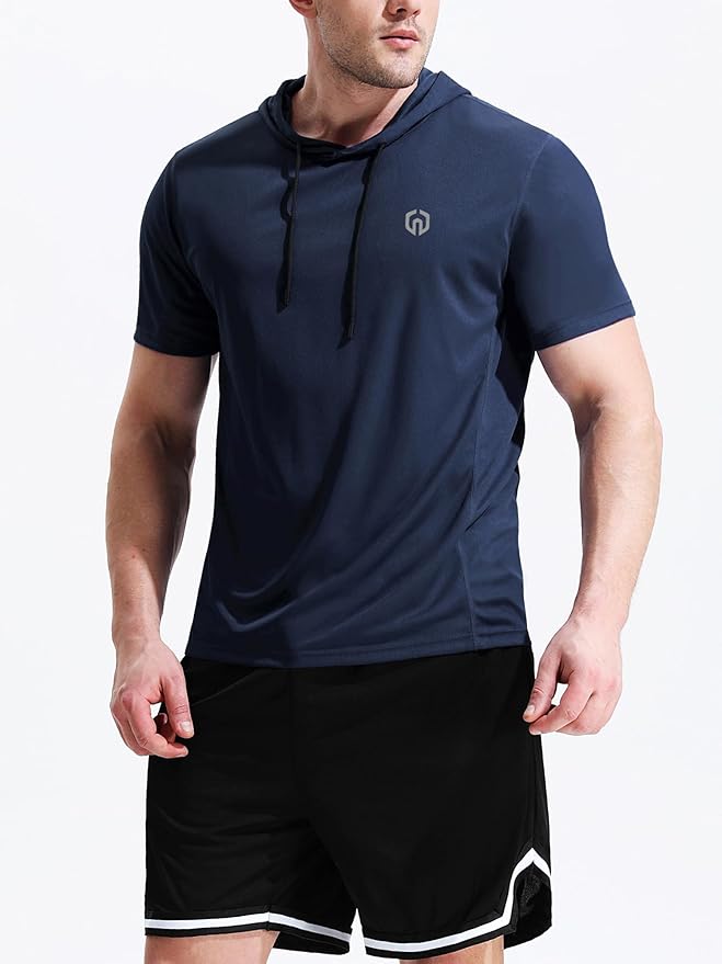 NELEUS Dry Fit Workout Athletic Muscle Tank Top Running Shirts with Hoods