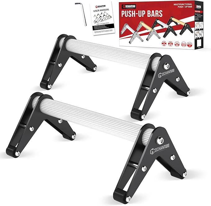Push Up Bar - Heavy-Duty Stainless Steel Pushup Stands with Non-Slip Base, 660LB Capacity, Portable Home Gym Equipment for Strength Training & Floor Workout