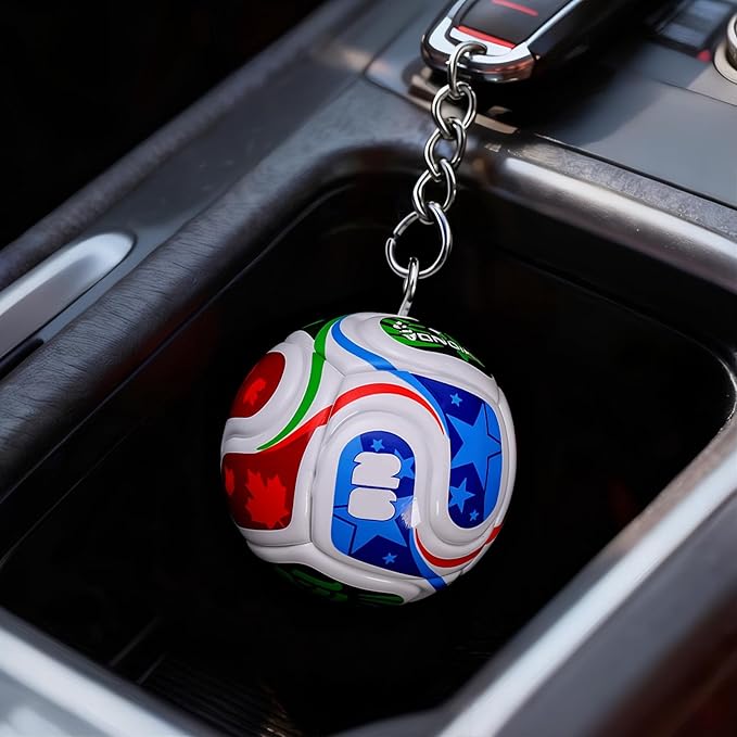 Mini Soccer Ball Fan Keychain for 2026 Global Soccer Season, Football Supporter Gift Accessory