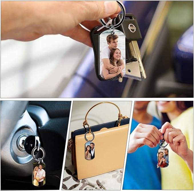 Customized Double Sided Keychain - Personalized Engraved Text/Number/Name Keychain, Custom Key chain Gift for Boyfriend