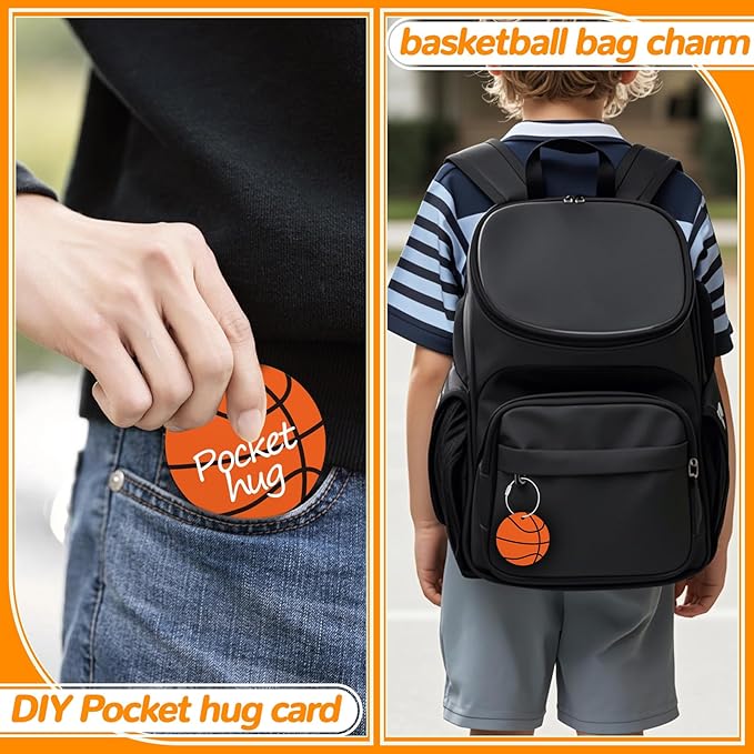 12 Pcs Basketball Luggage Tags for Travel Suitcases Labels with Metal Ring 2.75in Basketball Keychain PVC Name Id and DIY Pocket Hug Card Backpack Charm for Men Women Travel Bag Suitcase