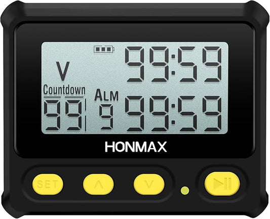 8200 Interval Timer and Stopwatch, Backlight, USB-C Charged, Clock