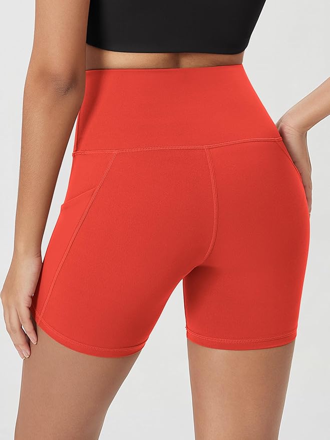 ODODOS Women's Tummy Control Biker Shorts 2.0 with Pockets High Waist Athletic Workout Yoga Shorts-3.5''/ 5"/ 8" / 10" Inseam