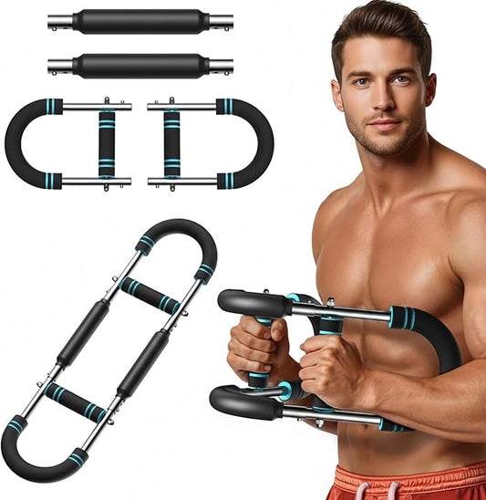 Twister Arm Trainer – Adjustable Power Twister Bar for Men - Chest, Arm & Shoulder Workout Equipment - Portable Spring Resistance Chest Expander for Home Gym & Upper Body Strength Training