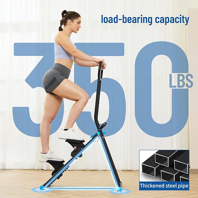 HXD-ERGO Stair Stepper for Home, New Version 6 Adjustable Resistance Vertical Climber Cardio Exercise Machine, Folding Stair Climber for Full Body Workout with Adjustable Handlebar for Women & Men