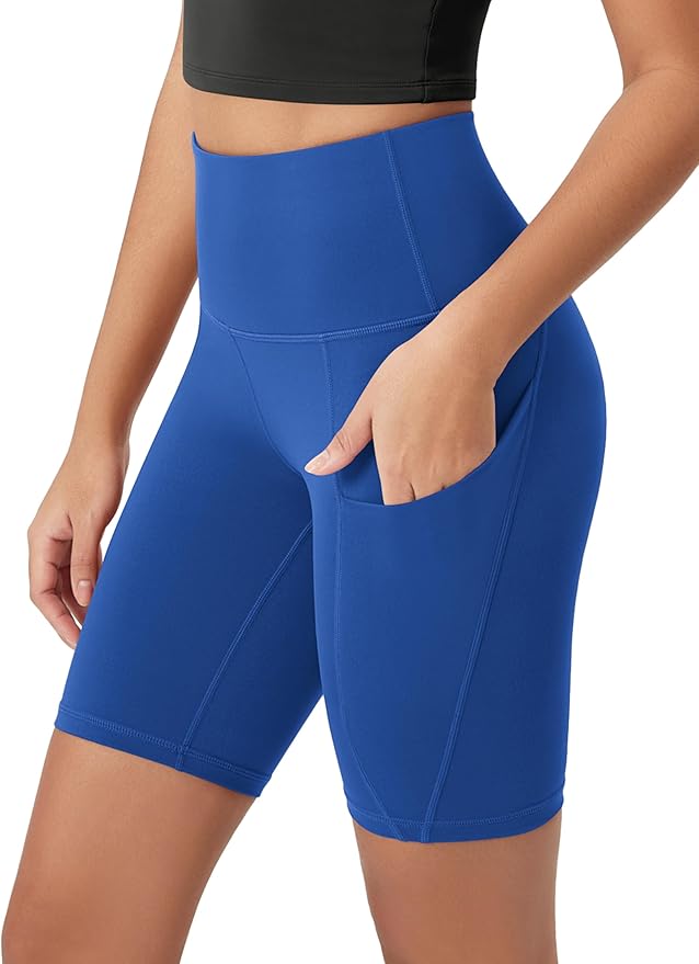 ODODOS Women's Tummy Control Biker Shorts 2.0 with Pockets High Waist Athletic Workout Yoga Shorts-3.5''/ 5"/ 8" / 10" Inseam