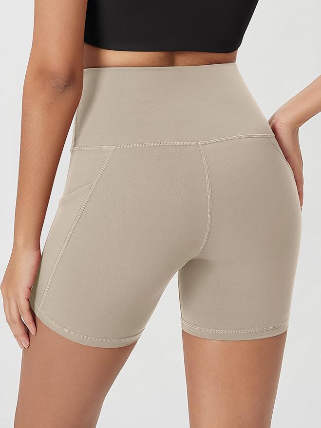 ODODOS Women's Tummy Control Biker Shorts 2.0 with Pockets High Waist Athletic Workout Yoga Shorts-3.5''/ 5"/ 8" / 10" Inseam