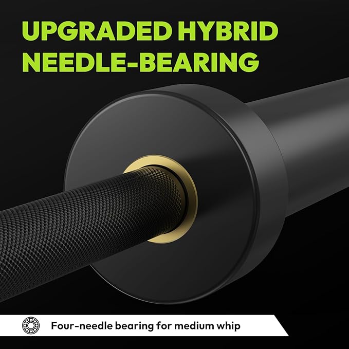 Olympic Barbell, 45lb/35lb 2-inch Weight Bar for Bench Press, 7ft/6.5ft Olympic Bar, 1000 lb/1500 lb High-Capacity, Hard Chrome, Knurled Grip, Strength Training Deadlift Weightlifting Squat