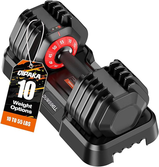 Adjustable Dumbbells Set of 2, Durable Weights Dumbbells Set, 10 in 1/15 in1 Weights Set with Anti-Slip Grip, Fast Adjust Gym Equipment Space Saving for Home Strength Training