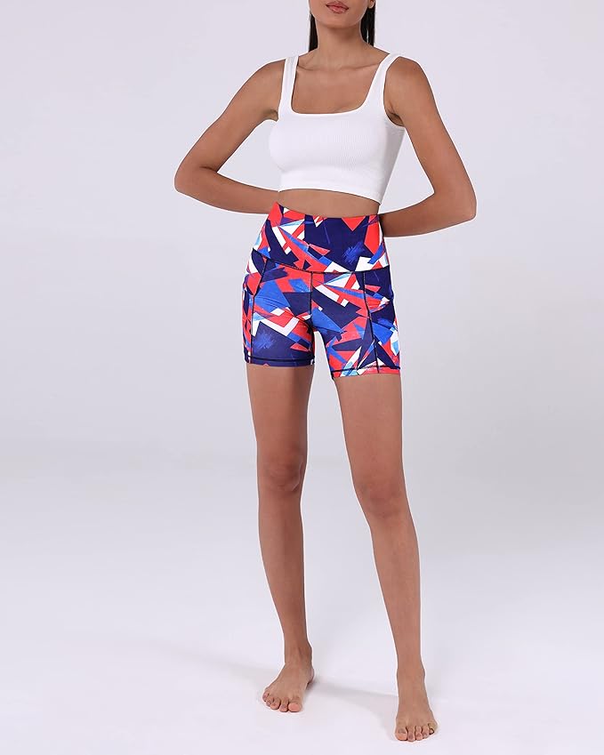 ODODOS Women's Tummy Control Biker Shorts 2.0 with Pockets High Waist Athletic Workout Yoga Shorts-3.5''/ 5"/ 8" / 10" Inseam