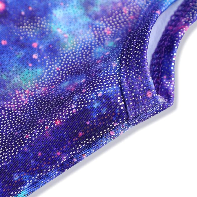 HOZIY Gymnastics Leotards for Girls with Shorts Toddlers Biketards Rainbow Unicorn Dinosaur Mermaid Leopard Flower Galaxy
