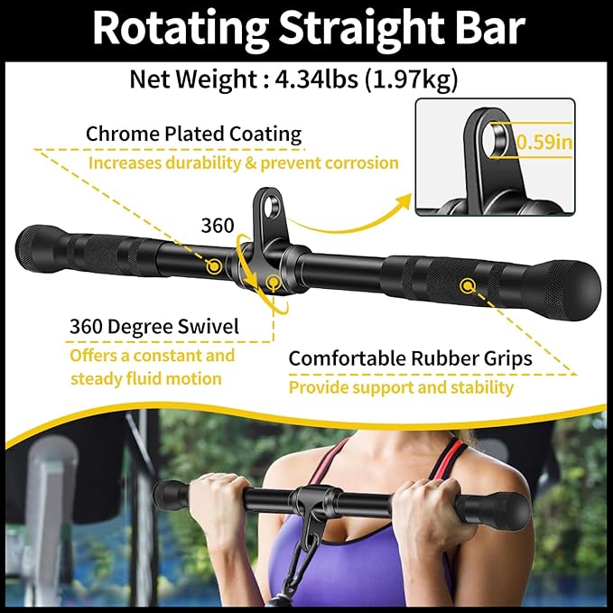 Solid Cable Machine Attachment, Cable Attachments for Gym, Gym Cable Attachments, Cable Machine Attachments Set