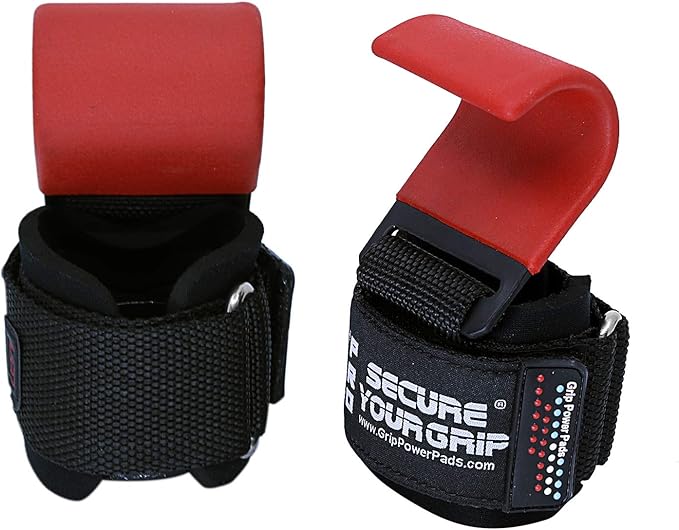 Premium Weight Lifting Hooks & Straps for Pull Ups & Deadlifts - Padded, Heavy Duty, Power Lifting Grips for Men & Women