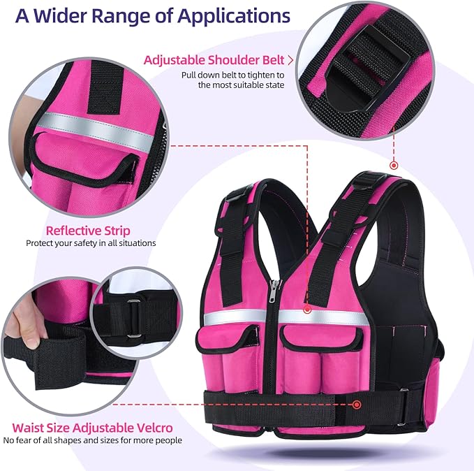 Sportneer Adjustable Weighted Vest Weights: 2-18 lbs/2-40 lbs Washable Weight Vest for Walking 16 In 1 Fast Adjust Rucking Vest for Women and Men Home Gym Running Jogging Strength Training Vests