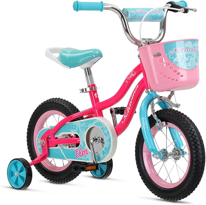 Schwinn Elm and Koen Bike or Balance Bike, 12-18 Inch Bike for Kids Ages 2-13, Black, Blue, Red, Teal, Pink or Purple, SmartStart Ergonomic Design, Adjustable Seat Grows with Child, Training Bicycle
