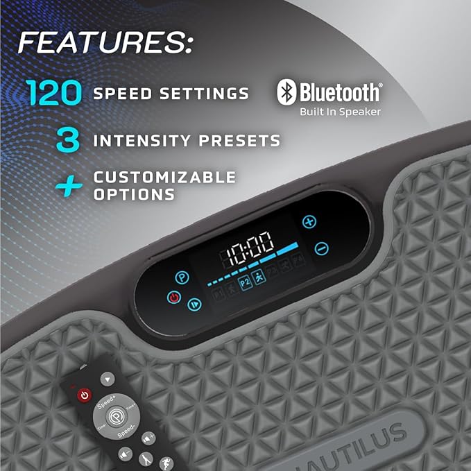 Nautilus Vibratone Pro Vibration Plate Full Body Fitness and Exercise Platform - Muscle Strength, Circulation