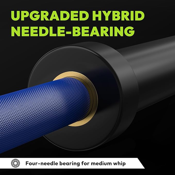 Olympic Barbell, 45lb/35lb 2-inch Weight Bar for Bench Press, 7ft/6.5ft Olympic Bar, 1000 lb/1500 lb High-Capacity, Hard Chrome, Knurled Grip, Strength Training Deadlift Weightlifting Squat