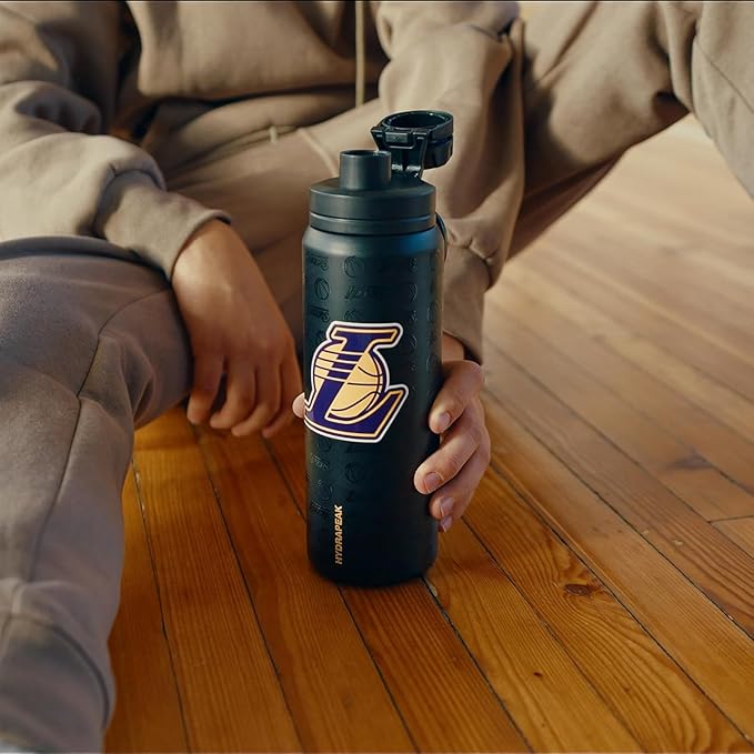 Hydrapeak x NBA Officially Licensed Chicago Bulls 26 oz Active Water Bottle with Chug Lid and Handle Reusable Stainless Steel Double Wall Insulated Sports Gift