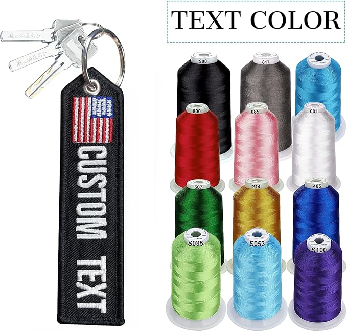 Graceful life keychains,Customize Keychain,Embroidery keyring for Motorcycle,Car, ATV (Arrow-American flag)