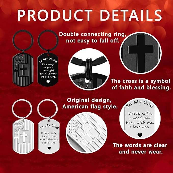 DuoDiner Stocking Stuffers Christmas Gift-Keychain Gifts for Men Religious Mens Gifts