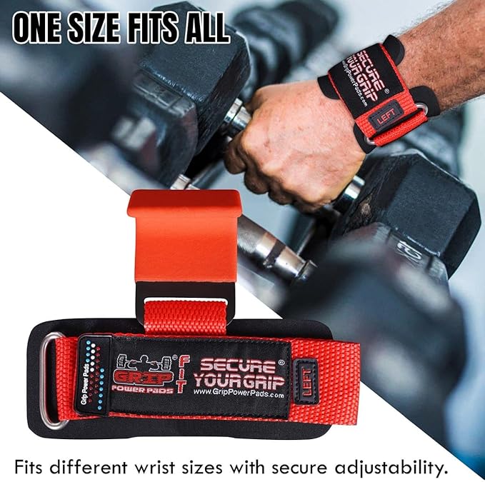 Premium Weight Lifting Hooks & Straps for Pull Ups & Deadlifts - Padded, Heavy Duty, Power Lifting Grips for Men & Women