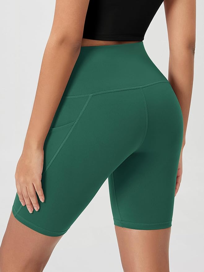 ODODOS Women's Tummy Control Biker Shorts 2.0 with Pockets High Waist Athletic Workout Yoga Shorts-3.5''/ 5"/ 8" / 10" Inseam