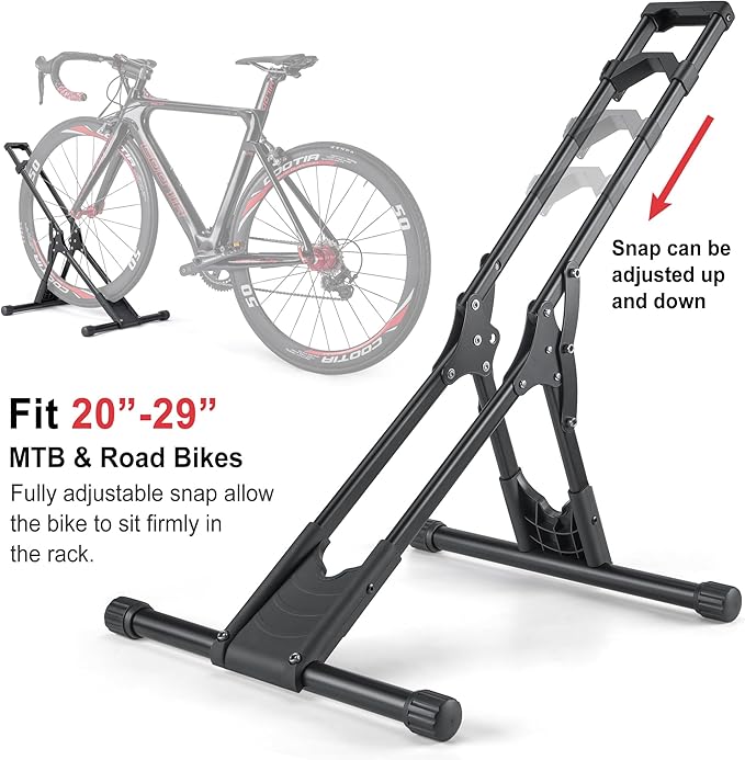 CXWXC Bicycle Stand Floor - Indoor Bike Rack Garage Storage - Bike Stand Floor Type Parking Rack for 20”-29” Mountain MTB & Road Bikes (1 Bike Rack)