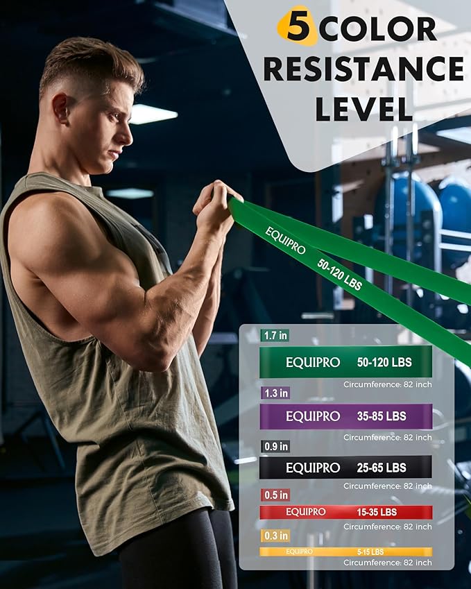 Resistance Bands, Exercise Bands, Resistance Bands for Working Out with Handles and Door Anchor, Workout Bands for Men Women with Protective Sleeve for Fitness Weights Work Out at Home