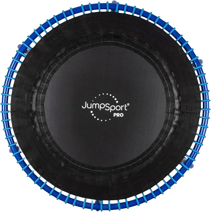 JumpSport 350 PRO Fitness Trampoline, Cardio Workout, No-Tip Arched Legs Home Gym Equipment, Adjustable Bungees & 60 Day Trial Video
