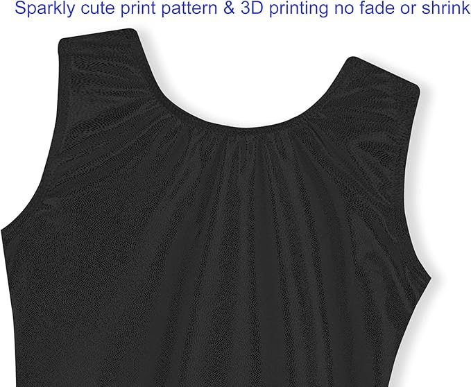 Domusgo Gymnastics Leotards for Girls Sparkly One-Piece Pro Kids Unitard Biketards with Shorts