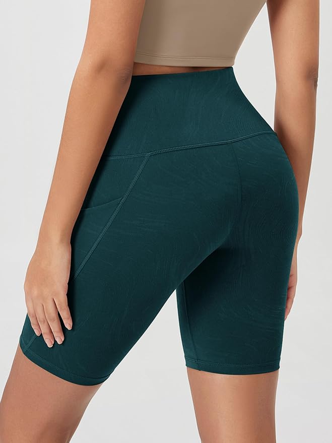 ODODOS Women's Tummy Control Biker Shorts 2.0 with Pockets High Waist Athletic Workout Yoga Shorts-3.5''/ 5"/ 8" / 10" Inseam