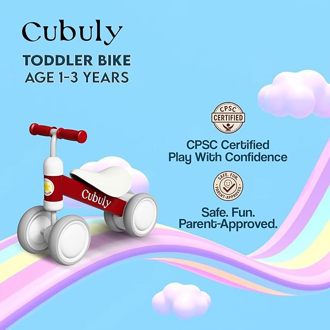 Baby Balance Bike for 1-3 Year – First Birthday Boy Girl Gifts 12-36 Month Mini Bike|Colorful Lighting Wheels|Ride on Toys |Toddler Balance Bike 1-3 Indoor/Outdoor Bike