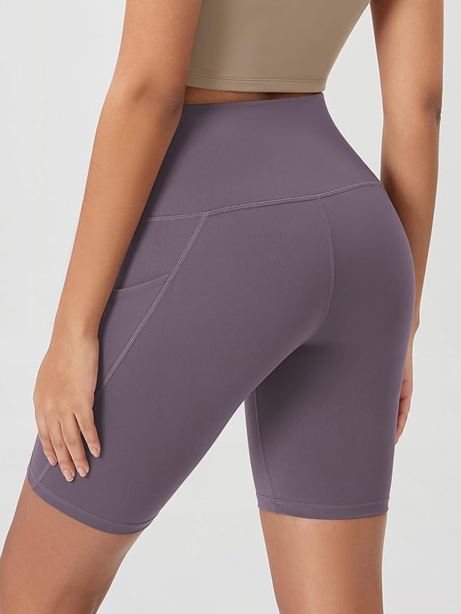ODODOS Women's Tummy Control Biker Shorts 2.0 with Pockets High Waist Athletic Workout Yoga Shorts-3.5''/ 5"/ 8" / 10" Inseam