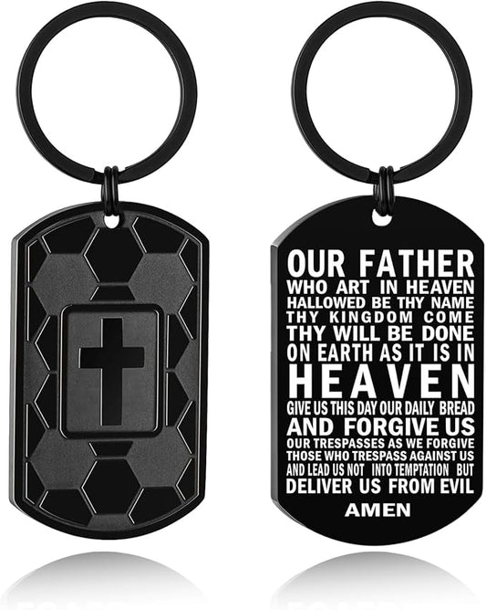 Stocking Stuffers- Football/Baseball/Soccer/Basketball Keychain for Men Baptism Confirmation Mens Gifts