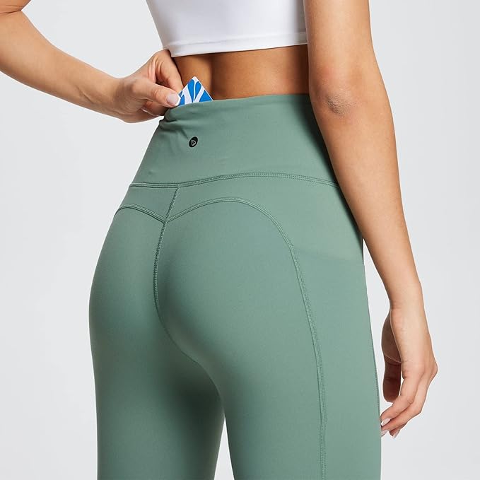 BALEAF Women's Leggings with Pockets Black Tummy Control Workout High Waisted Athletic 7/8 Ultra Soft Gym Yoga Ankle Pants