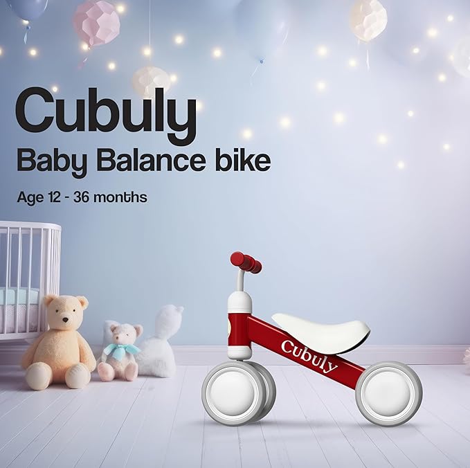 Baby Balance Bike for 1-3 Year – First Birthday Boy Girl Gifts 12-36 Month Mini Bike|Colorful Lighting Wheels|Ride on Toys |Toddler Balance Bike 1-3 Indoor/Outdoor Bike