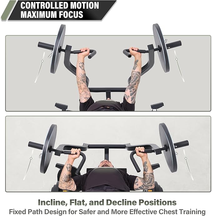 Major Fitness Drone P1 Bench Press Rack with Independent Arms – Adjustable Flat & Incline Bench Press for Chest & AB Workouts – Perfect Home Gym Equipment