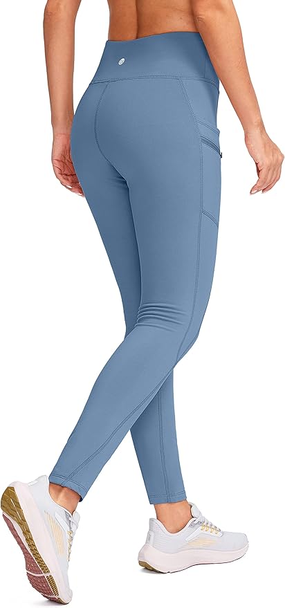 G Gradual Women's Fleece Lined Winter Leggings with Pockets Water Resistant High Waisted Thermal Warm Pants Running Hiking