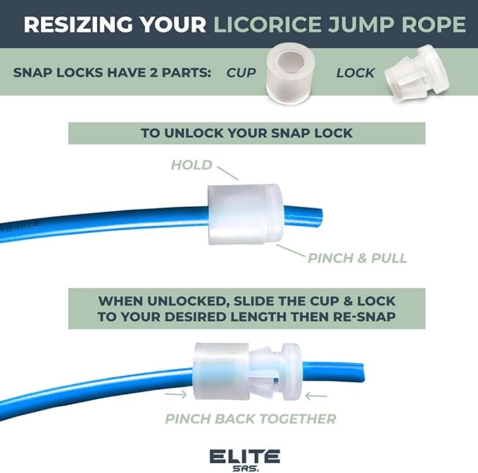 Elite Jumps Adjustable Jump Rope – 6mm PVC Training Rope for Fitness & Cardio | Indoor/Outdoor Skipping Rope with Unbreakable Handles, Non-Kinking Cord & Smooth Rotation for Boxing & Strength