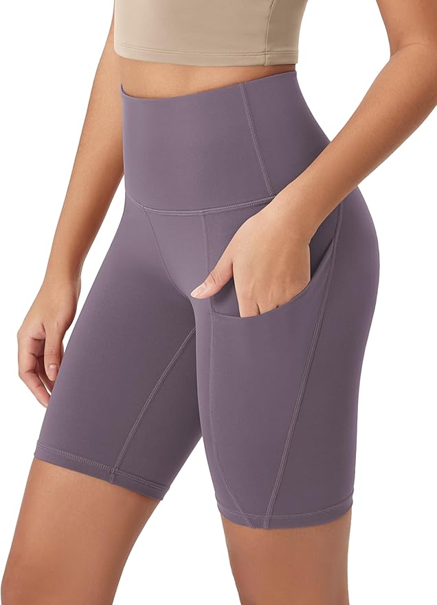 ODODOS Women's Tummy Control Biker Shorts 2.0 with Pockets High Waist Athletic Workout Yoga Shorts-3.5''/ 5"/ 8" / 10" Inseam