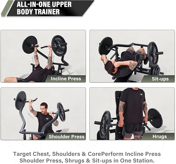 Major Fitness Drone P1 Bench Press Rack with Independent Arms – Adjustable Flat & Incline Bench Press for Chest & AB Workouts – Perfect Home Gym Equipment