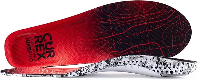CURREX HikePro Insoles for Hiking Boots & Shoes – Shock Absorbing Inserts to Help Reduce Fatigue and Increase Performance – Anti-Slip Heel Surface for Stability – for Men & Women – Low Arch, XL