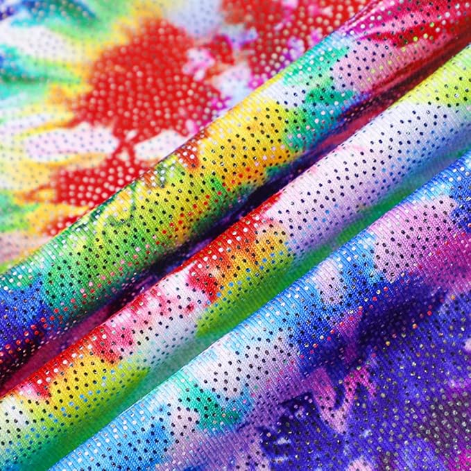 Leotards for Girls Gymnastics Toddler Dance Biketards Mermaid Unicorn Athletic Dance Wear Shiny Rainbow Blue Hotpink