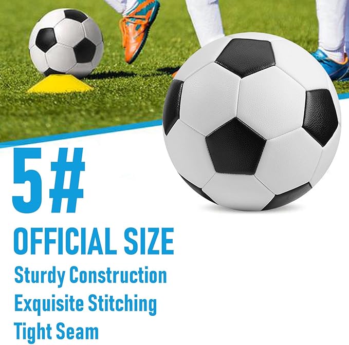6 Pcs Operation Christmas Soccer Ball Bulk with Pump Needles,Size 5/4/3 Sport Soccer Ball Training Ball for Adult Soccer for Christian Charity Donation Supplies