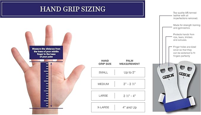 Gibson Athletic Rainbow Gymnastics Grips for Beginners, Unisex Durable Leather Grip, Hook & Loop Closure for Secure Grip & Wrist Support, Athletic Grip & Hand Protection for Young Gymnasts Made in USA