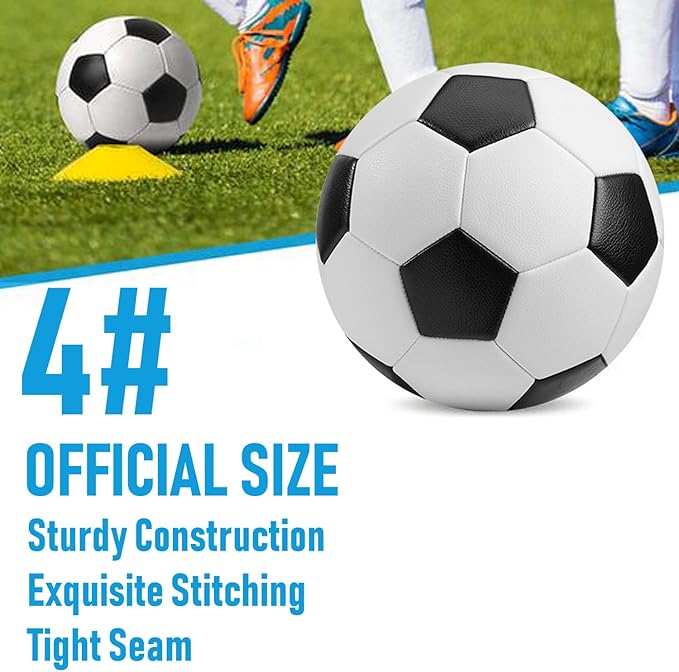 6 Pcs Operation Christmas Soccer Ball Bulk with Pump Needles,Size 5/4/3 Sport Soccer Ball Training Ball for Adult Soccer for Christian Charity Donation Supplies