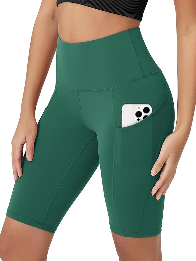 ODODOS Women's Tummy Control Biker Shorts 2.0 with Pockets High Waist Athletic Workout Yoga Shorts-3.5''/ 5"/ 8" / 10" Inseam