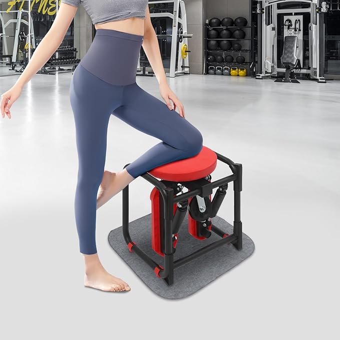 3-in-1 Twist Stepper with Resistance Bands & Mat - Stepper for Home Cardio, Multi-Function Stepper with Seat, Waist Workout at Home, Office, Red